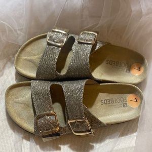 White Mountain Gold Sandals
